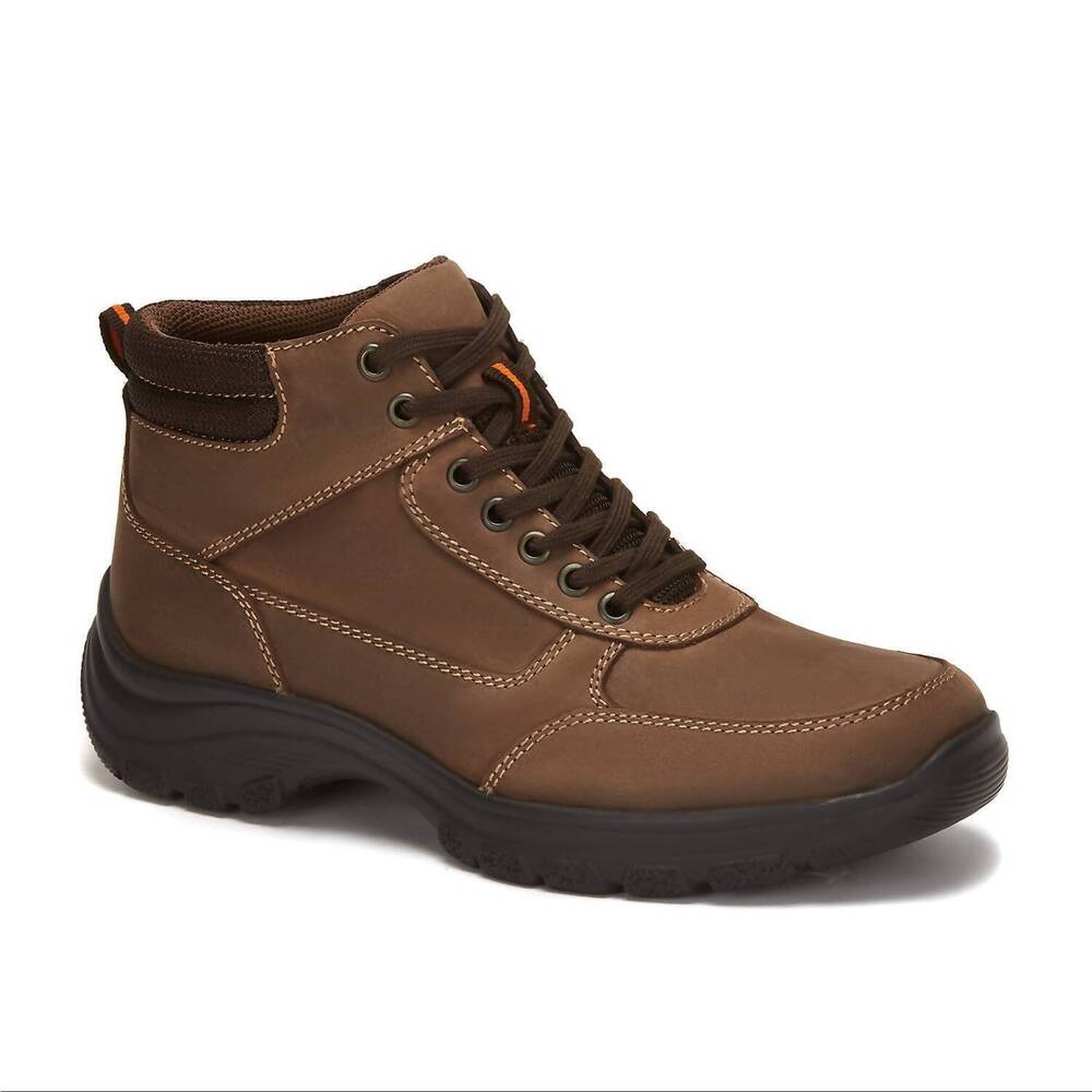 NEW ANDREA men's leather ankle boots in light brown